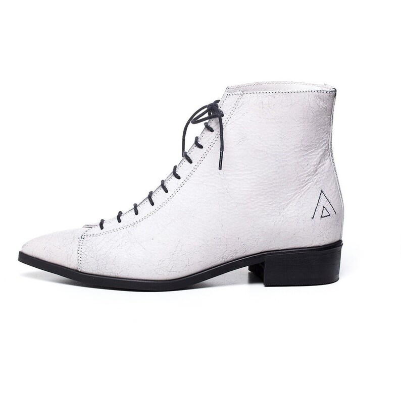 white boots Julian model. Women white ankle boots cool bootshandmade shoes women boots flat boots white shoes womens booties
