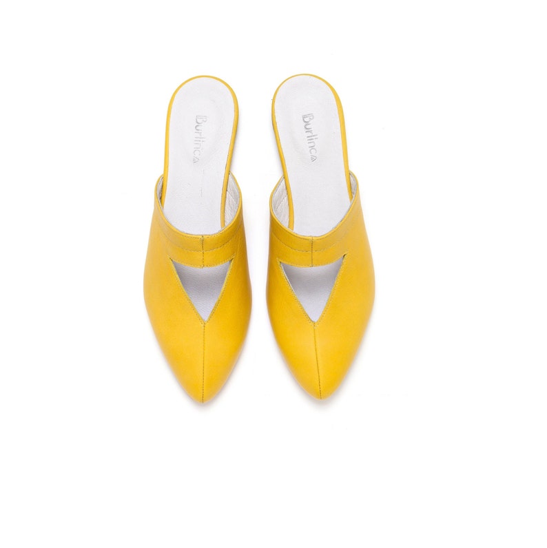 yellow mules shoes