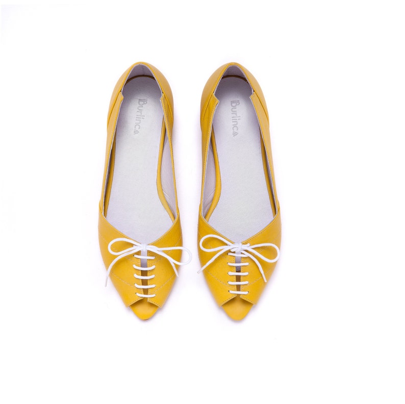 ladies yellow flat shoes
