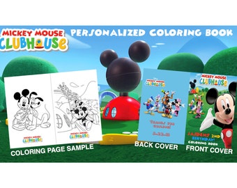 Download Mickey Coloring Book Etsy