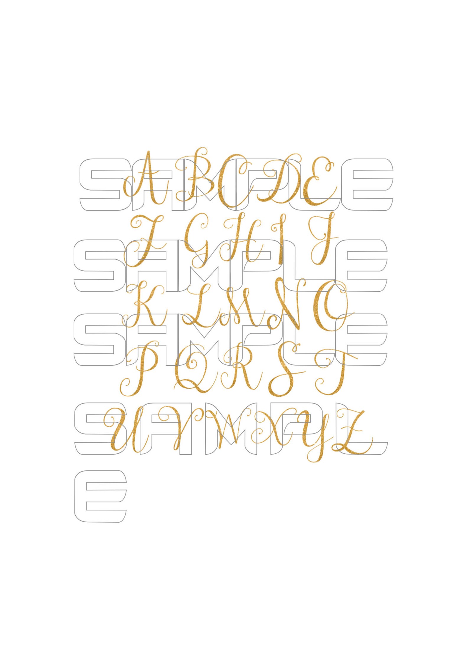 Digital Gold Cursive Alphabet Clipart Letter Glitter Clipart Etsy