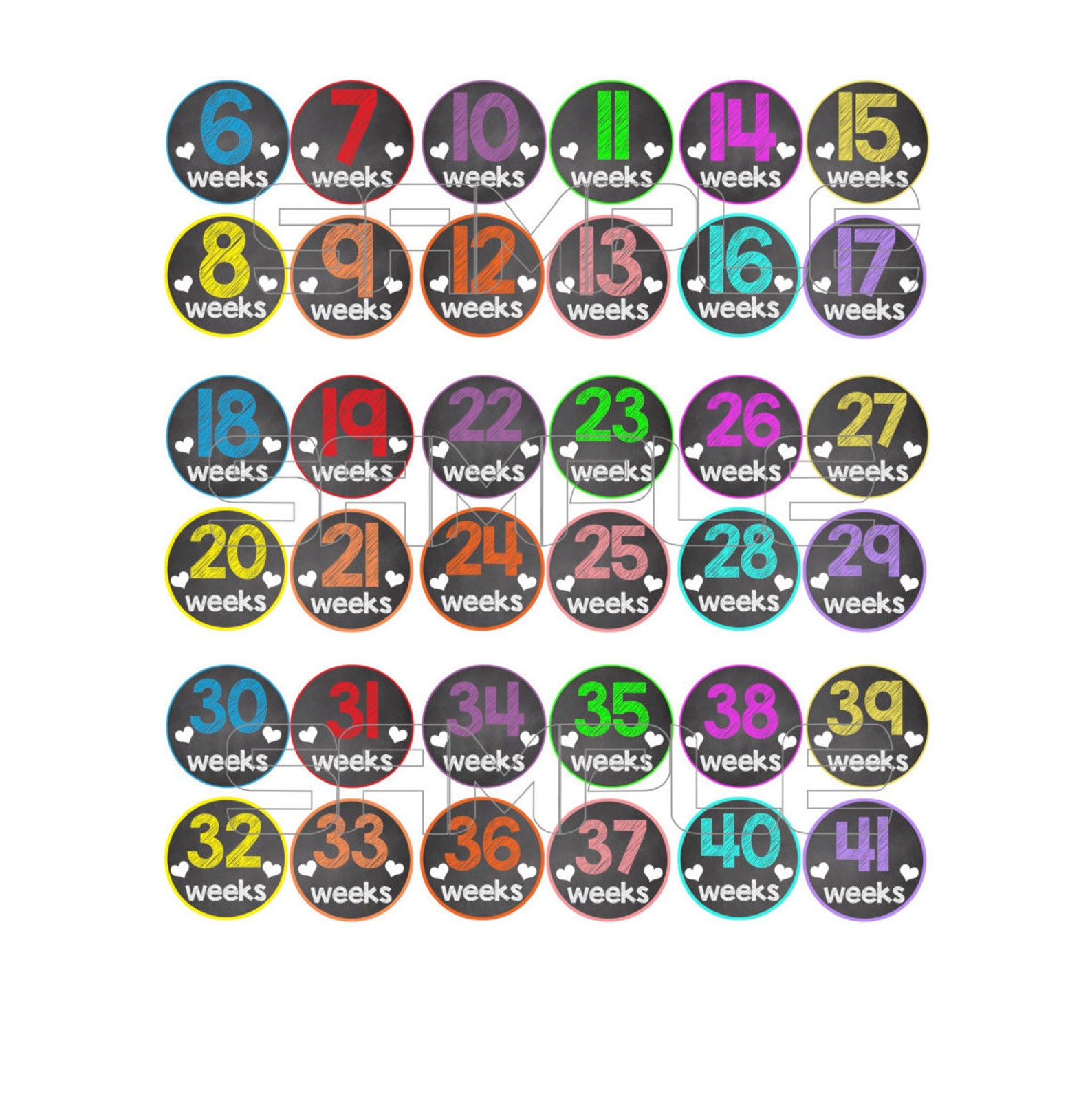 Weekly Pregnancy Belly Stickers Maternity Stickers Maternity - Etsy