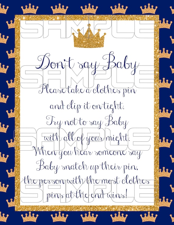 Royal Baby Shower Games Prince Baby Shower Royal Blue Baby Etsy Royal Baby Shower Games Prince Baby Shower Royal Blue Baby Etsy