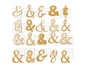 Gold Glitter Ampersand Clipart, Gold Ampersand Clip art, Wedding Clip Art, Wedding Typography, Text clip art