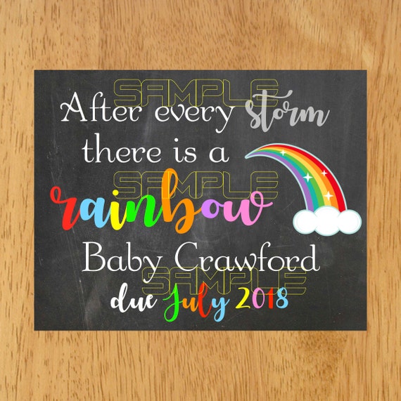 Annonce De La Grossesse De Bebe Arc En Ciel Tableau Annonce Etsy