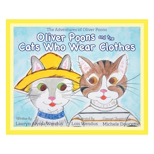 Oliver Poons & The Cats Who Wear Clothes Whimsical Personalized Gift Children's Book Baby Book Cat Book Bedtime Story image 1