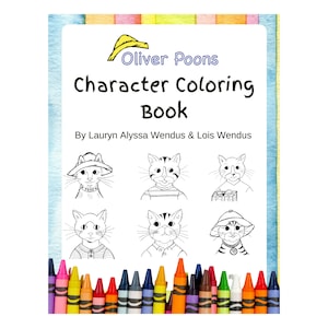Coloring Pages for Kids - Digital Download - Oliver Poons Character Coloring Book
