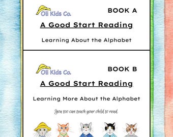 Learn the Alphabet with Interactive Cards and Games - 2 Downloadable Books Complete with Teaching Instructions