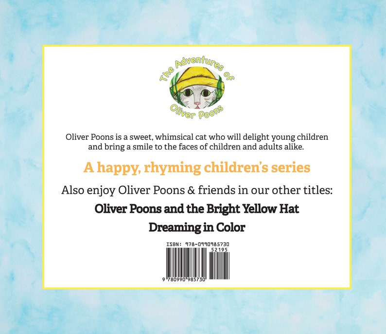 Oliver Poons & The Cats Who Wear Clothes Whimsical Personalized Gift Children's Book Baby Book Cat Book Bedtime Story image 4