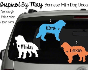 Custom Bernese Mountain Dog Decal - YOU CHOOSE!