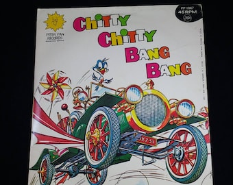 Chitty Chitty Bang Bang 45 RPM record, Peter Pan Records, Peter Pan Players and Orchestra