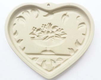 1999 Come to The Table Heart, Clay Cookie Molds, Gourmet Cookies TPC with Original Directions