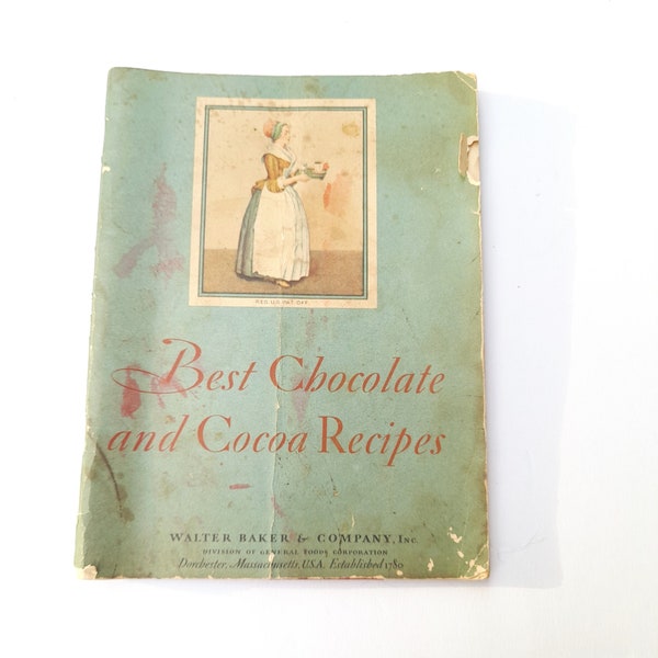 Walter Baker Chocolate Recipe Booklet 1931