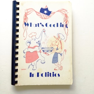 What&#39;s Cooking In Politics, Spiral Bound Regional Cookbook Recipe Collection 1984 Tennessee Ballet