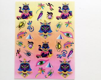 Lisa Frank S244 Cleocatra années 1990 Véritable vintage Lisa Frank ! Fiche complète Complète