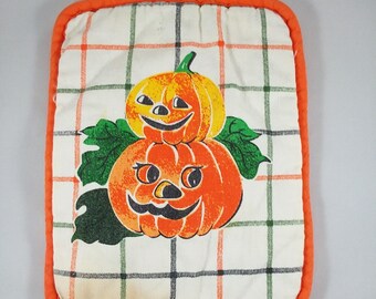 1980s Jack O Lantern Pot Holder 8.5X3.5