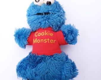 Cookie Monster Hasbro Softies, Sesame Street Character Made in Korea