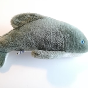 Dolphin Stuffed Animal by Sea World 1980 10 inches long, Good Condition