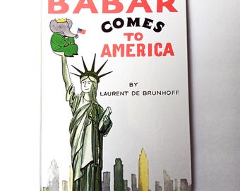 Babar Comes to America by Laurent De Brunhoff 1965 - Etsy
