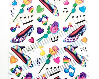 Lisa Frank S250 Heels& Roses 1990s True Vintage Lisa Frank! Full Sheet Complete