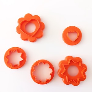 1980s Classic Cookie Cutter Set Star, Heart, Flower Very Good Condition