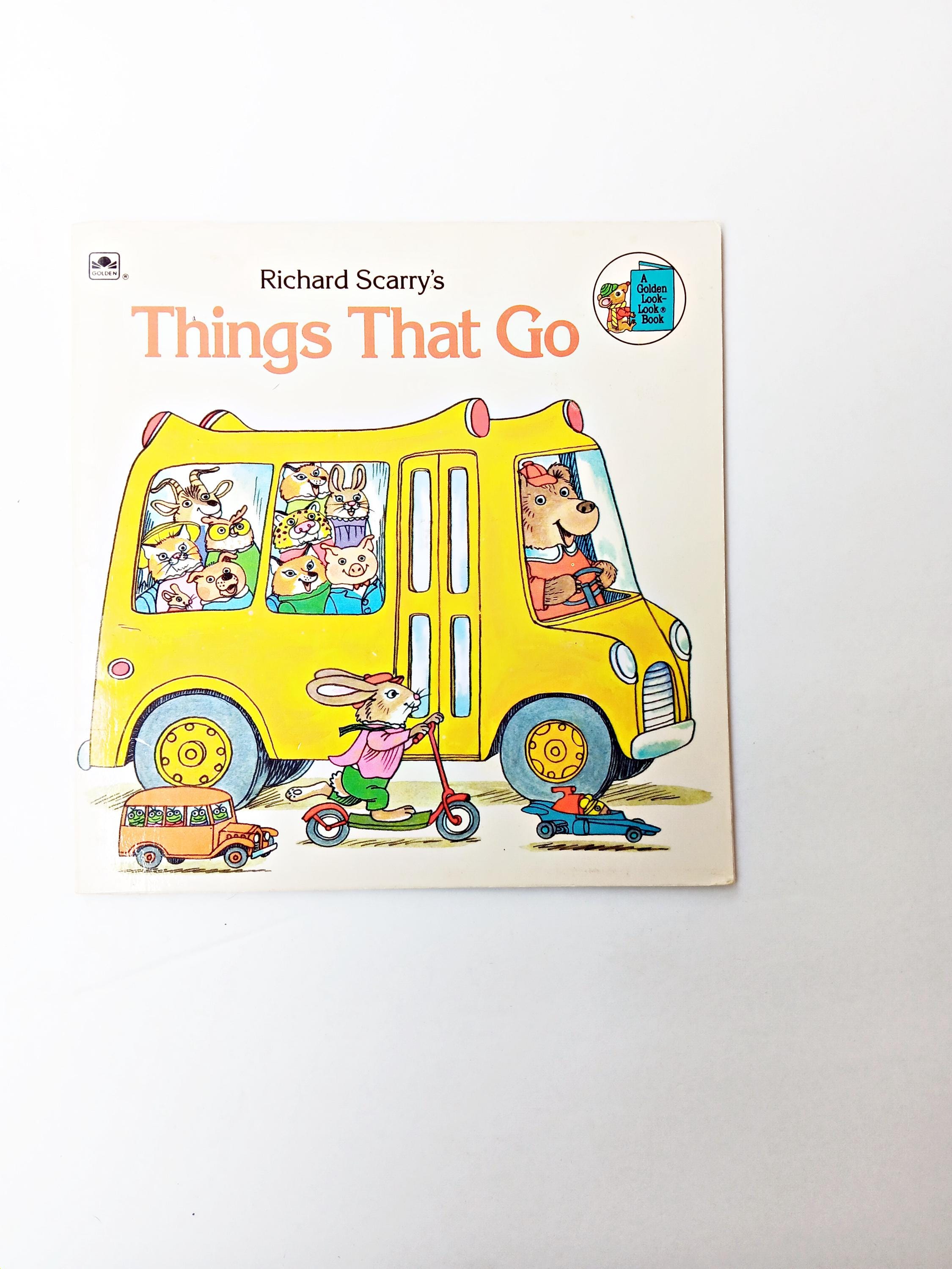 Things That Go Richard Scarry Softcover 1987 A Golden Look Look