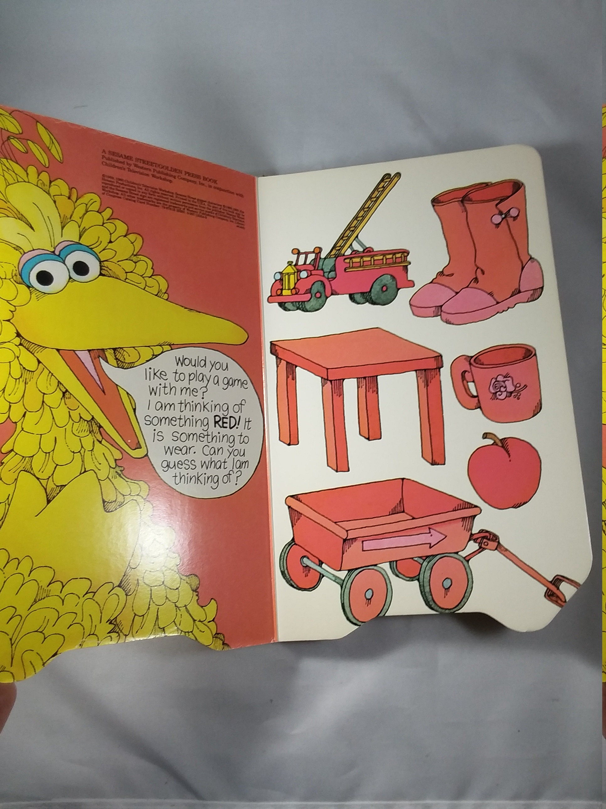 Board Book Big Bird's Color Game Sesame Street Little - Etsy