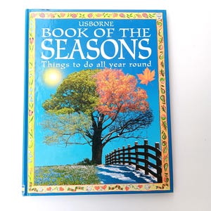 Livre des saisons Usborne Des choses à faire toute l'année Relié 2001 VG état