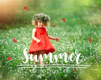 49 Summer photo overlays, photoshop overlays, bubble overlays, sun lens flare overlays, sunset overlays
