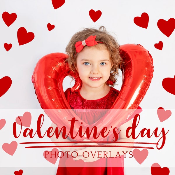 Valentine's day photo overlays, heart photo overlays