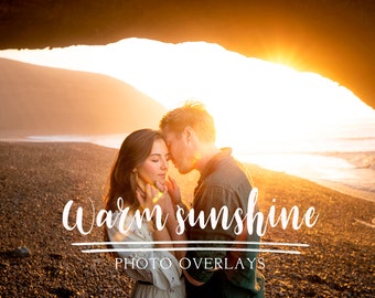 Warm sunshine photo overlays