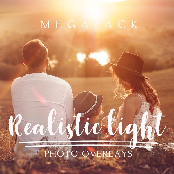 100 Realistic light Megapack photo overlays