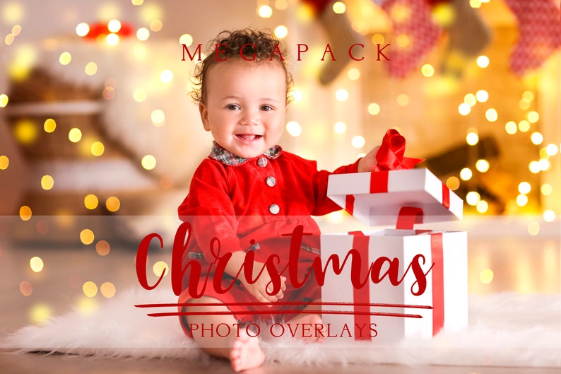 130 Christmas photo overlays Megapack image 1