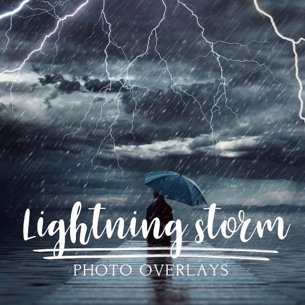Lightning storm Photo Overlays