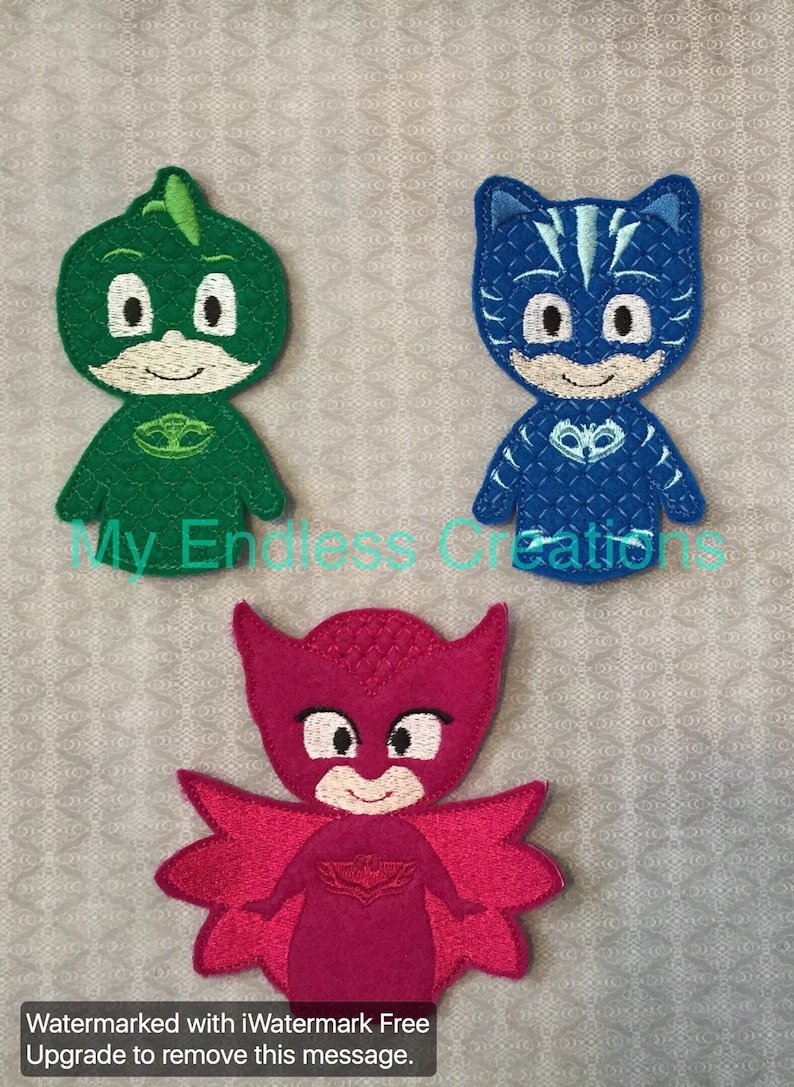 Pajama Heroes PJ Mask Catboy PJ Masks Felt Finger Puppets | Etsy