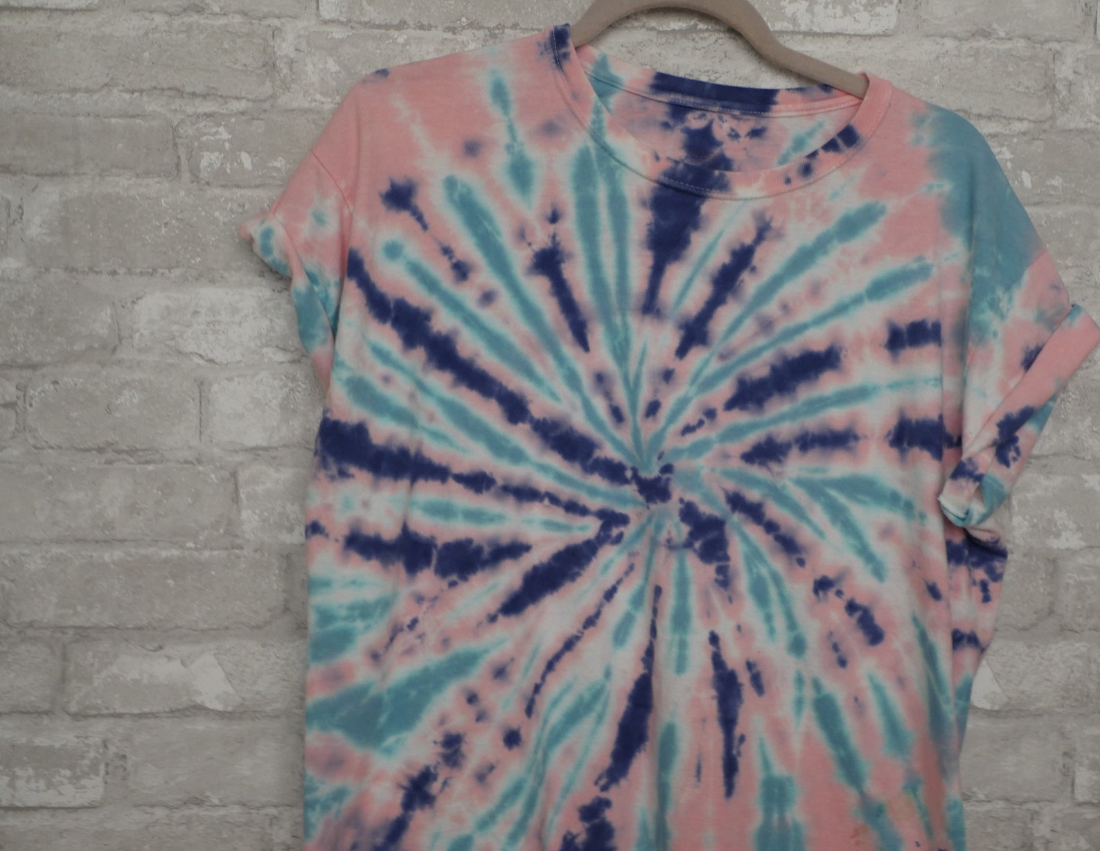 turquoise tie dye shirt