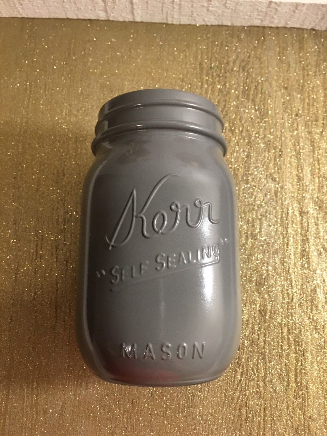 Tarro de albañil gris boda decoración del hogar | Etsy