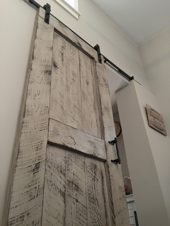 Custom Rough Sawn Distressed Reclaimed Sliding Single Sided Etsy