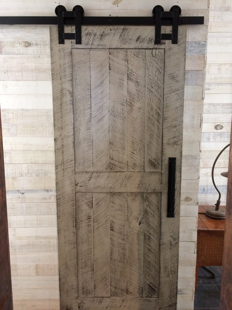 Custom Rough Sawn Distressed Reclaimed Sliding Double Sided Etsy
