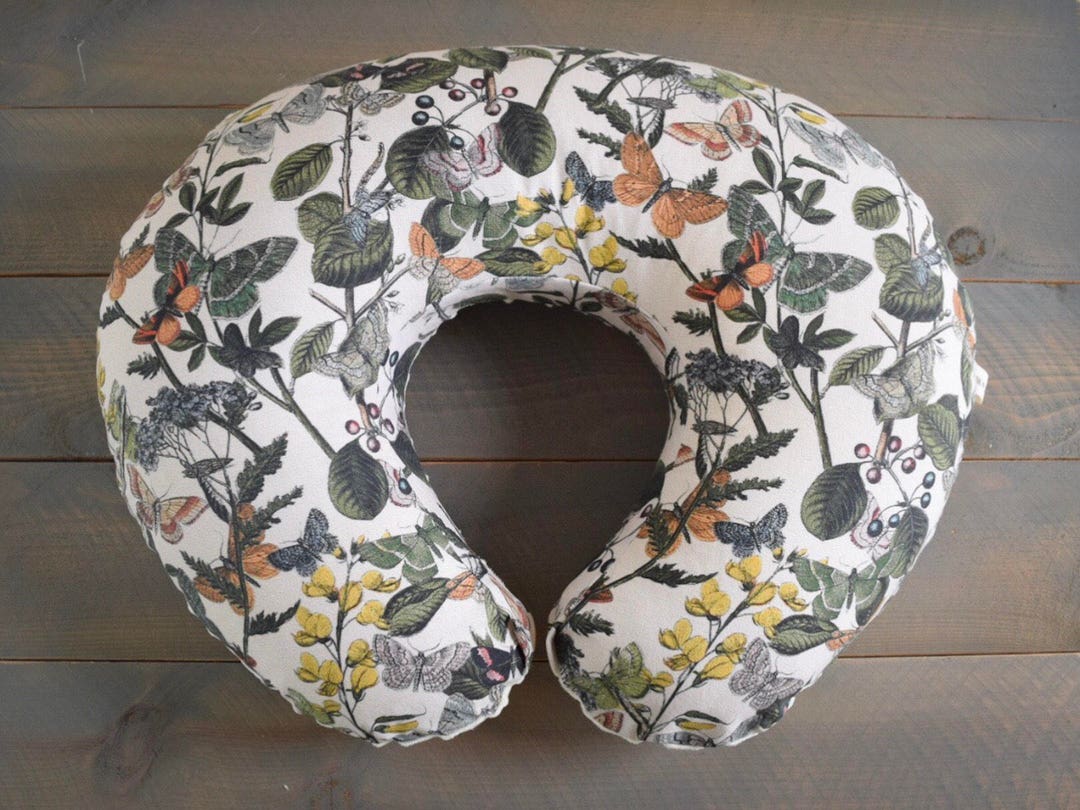 Nursing Pillow Cover Butterfly Garden, Vintage Butterfly Nursing