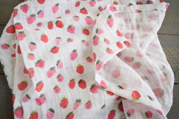 strawberry swaddle blanket