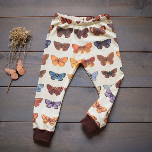 Baby Toddler Leggings Butterfly Brown Butterfly Organic Etsy