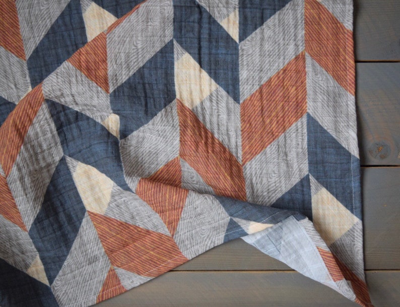 rust muslin swaddle
