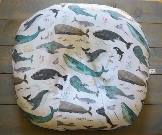 Whale top boppy cover