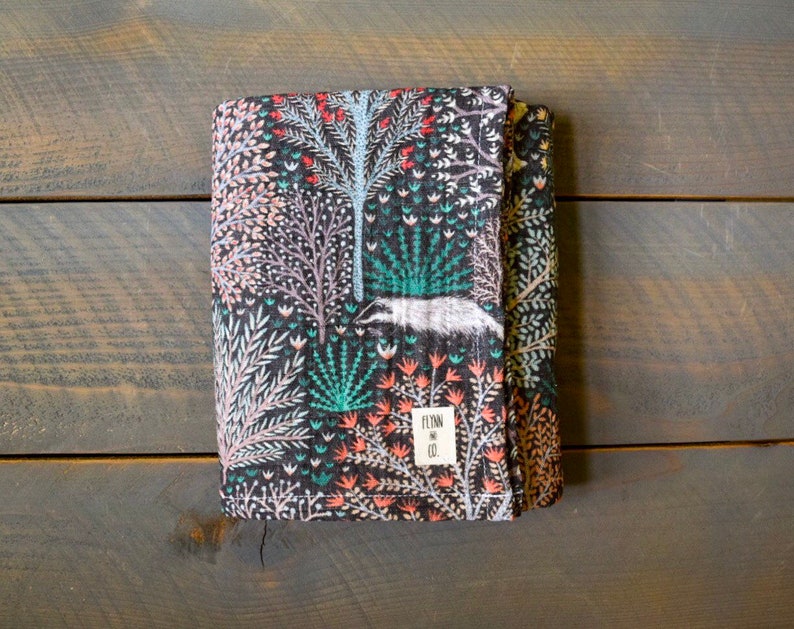 Swaddle Blanket Autumn Animals Muslin Bear Fox Deer Baby Etsy