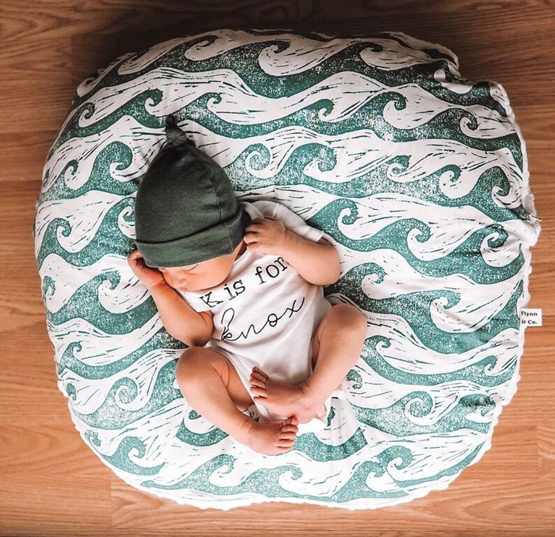 Infant Lounger Cover Waves Newborn Lounger Pillow Cover Etsy