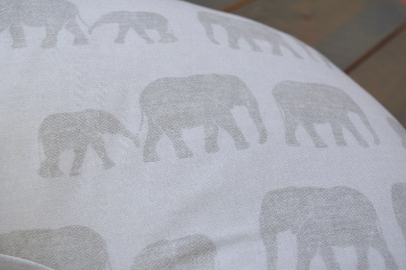 Nursing pillow cover gray elephant grey elephants cover for Etsy