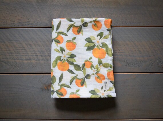 Orange muslin swaddle hotsell