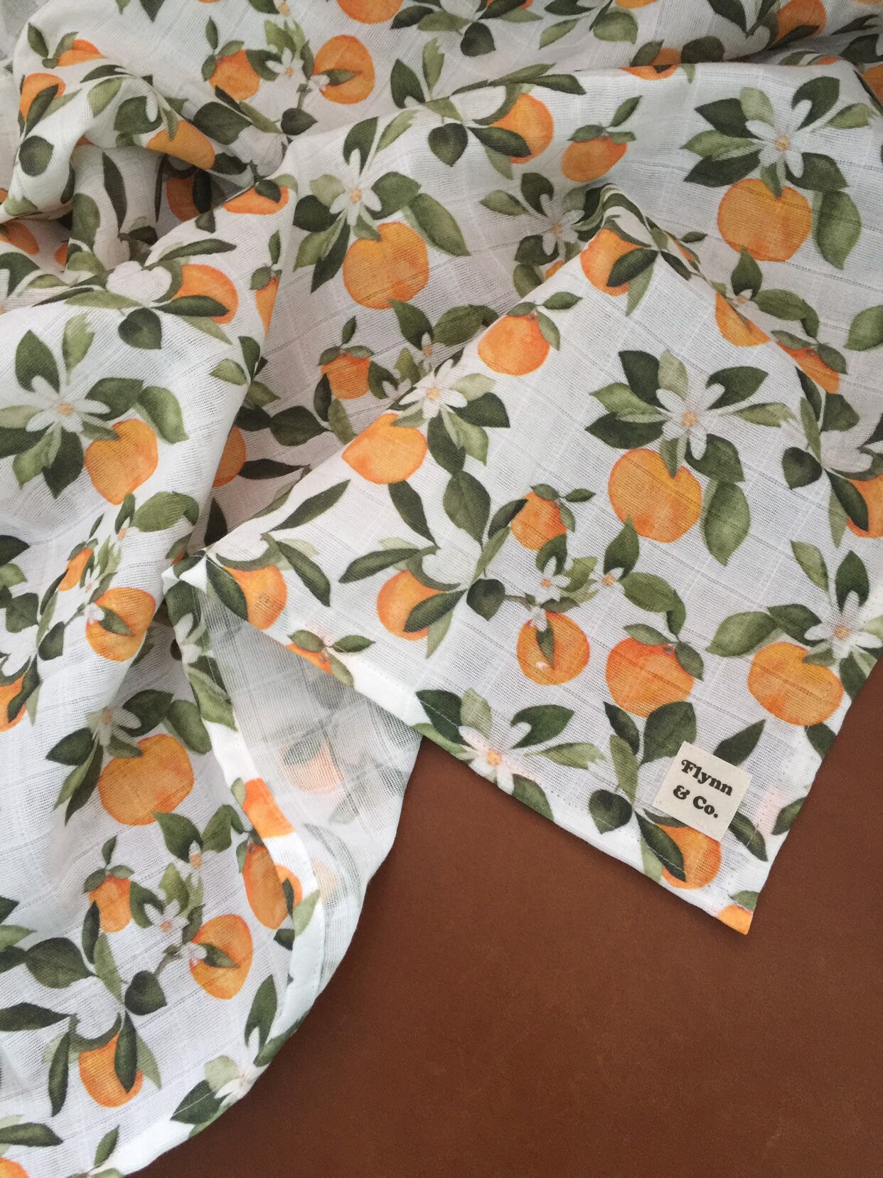 orange swaddle blanket