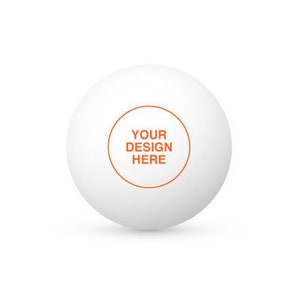 1 or 3 star Custom ping pong balls and beer pong balls - Add a Personalized picture, logo or text!